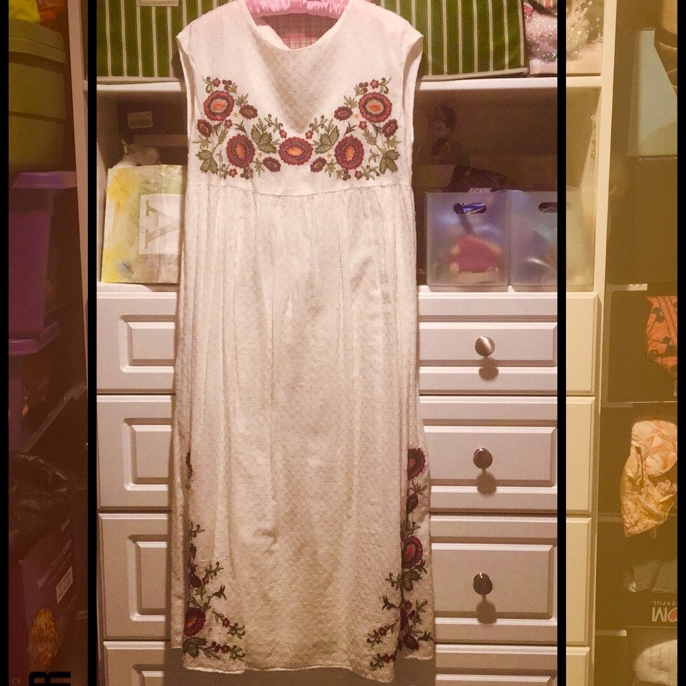 Zara embroidered dress